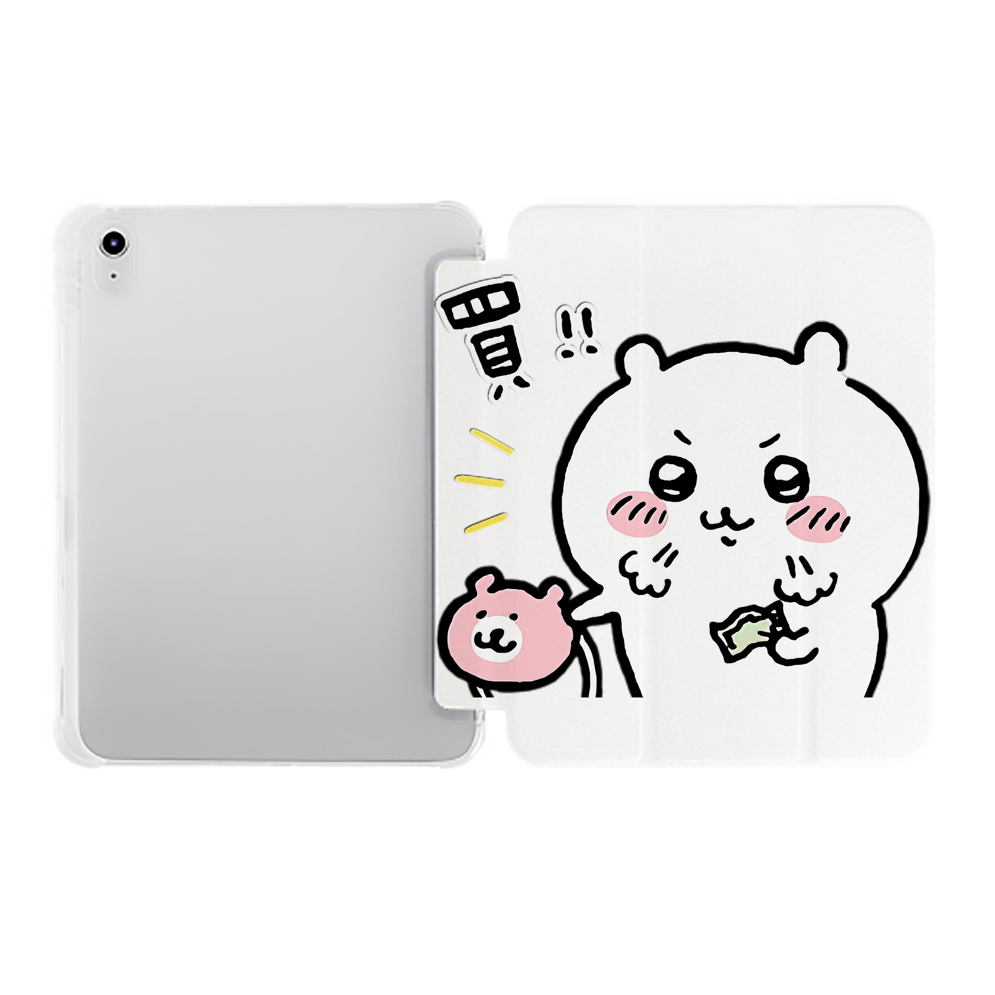 （画像用） ちいかわ ちいかわ Chii-kawa chiikawa IPad ケース ペン収納付き 三つ折りスタンド PUレザー×シリコン 対応機種9.5/10.5/10.9インチ